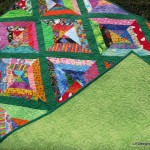 Minkee back and quilting detail